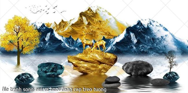file tranh song nui va huoi dang cap treo tuong